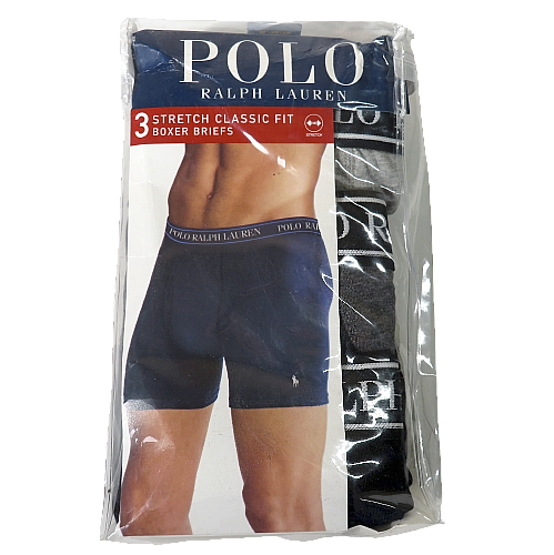 Polo Ralph Lauren Stretch Classic Fit Boxer Briefs 3 Pack Sze XL Gray RWBBP3 for sale online | eBay