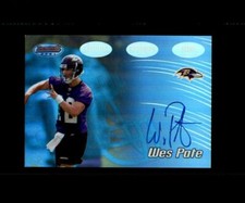 2002 Bowman's Best Football Card #168 Wes Pate AU Rookies STEPHEN F. AUSTIN