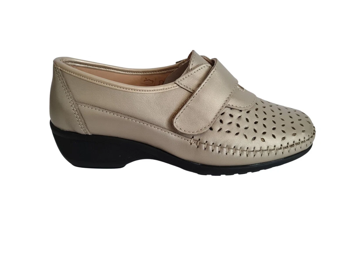 StilediVita Schuhe Klassisch aus Leder Mit Rei en Frau Pie