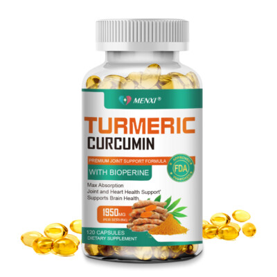 Turmeric Curcumin w/ BioPerine Black Pepper - 1,950mg 95% Standardized 120 Pills