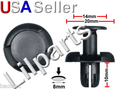 Honda Clips 100 Pcs Honda Bumper Rivet Clips - Black Plastic Retainer 91512-SX0-003, 91501-S04-003 Honda Front Fenders Fenders - Foto 8