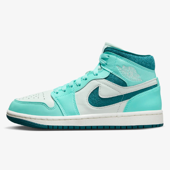 Женские кроссовки Nike Air Jordan 1 Mid SE Sky J бирюзового цвета (DZ3745-300) доставляются ускоренной доставкой
