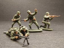 handpainted 1/72 WWII German Machine Gun Combat Team Soliders Model -