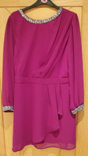NEW Ladies Red Herring Purple/Pink Evening, Party Dress Size 14 Sparkle Detail