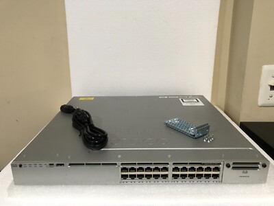 CISCO WS-C3850-24PW-S 24 Port Gigabit POE+ Switch 5AP WLAN Controller 3850-24P-S