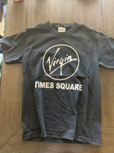 Vintage 90s Virgin Records  New York Times Square size small T-Shirt - Picture 1 of 4