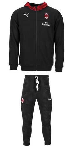 2777/9 PUMA 19-20 AC MILAN TUTA FELPATA TRACKSUIT FELPA ZIP CAPPUCCIO  PANTALONE | eBay