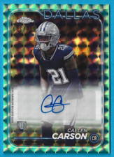 2024 Topps Chrome Caelen Carson Rookie Aqua Geometric Refractor Auto 036/199