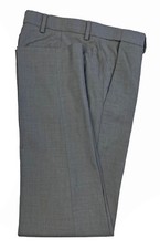 Boys Dark Grey Suit Pants High Quality 100 Wool Slim Fit Tapered 24" Waist