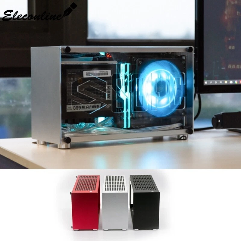SGPC Mini A4 ITX K55/i5 i7 Aluminum Alloy Game Computer Host SFX Case SILVER NEW - Image 2 of 4