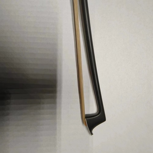 1/2 size violin black carbon fiber fiddle bow clear tone quality good balance - Picture 10 of 10