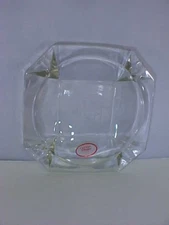 Ashtray Name Pat Etched in Middle Large 8" Diameter From Crystal Shoppe NEW