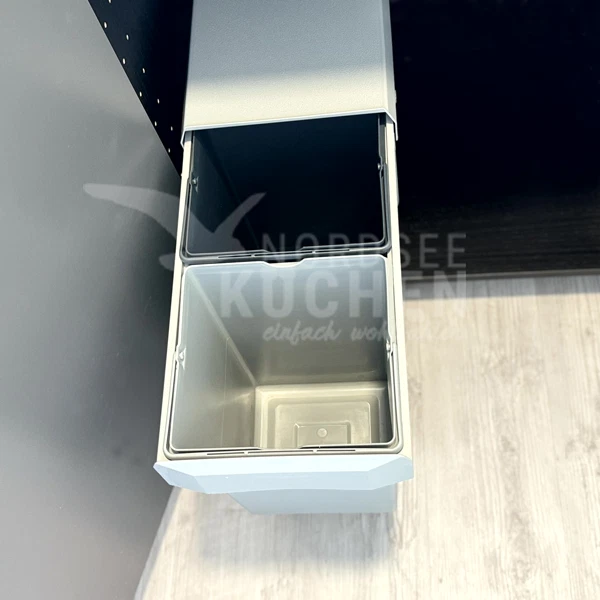 Concepto ROTA Duo 30-2T 30 Liter Abfallsammler Mülleimer Küche Anthrazit Grau - Bild 4 von 4