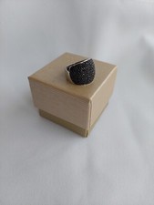 Black Spinel  Sterling Ring Size 7 