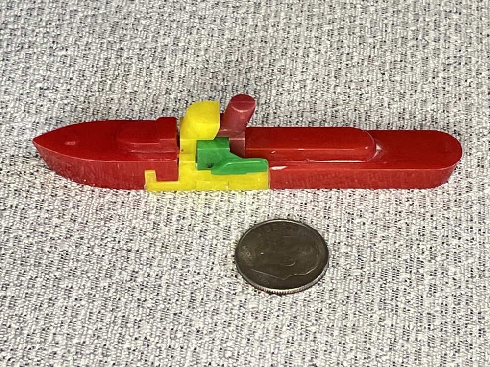 Vintage Toy Cruise Ship/Steam Ship 3 Color Plastic Puzzle