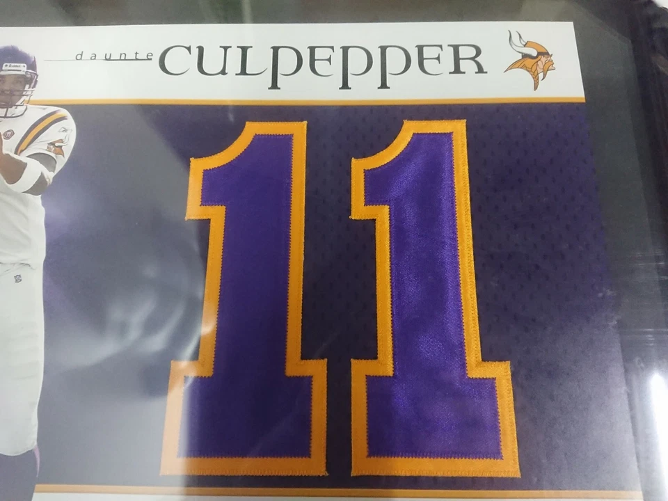 Colección de números de camiseta de cubierta superior Daunte Culpepper #11 limitada 88/135 enmarcada Foto 3 de 4