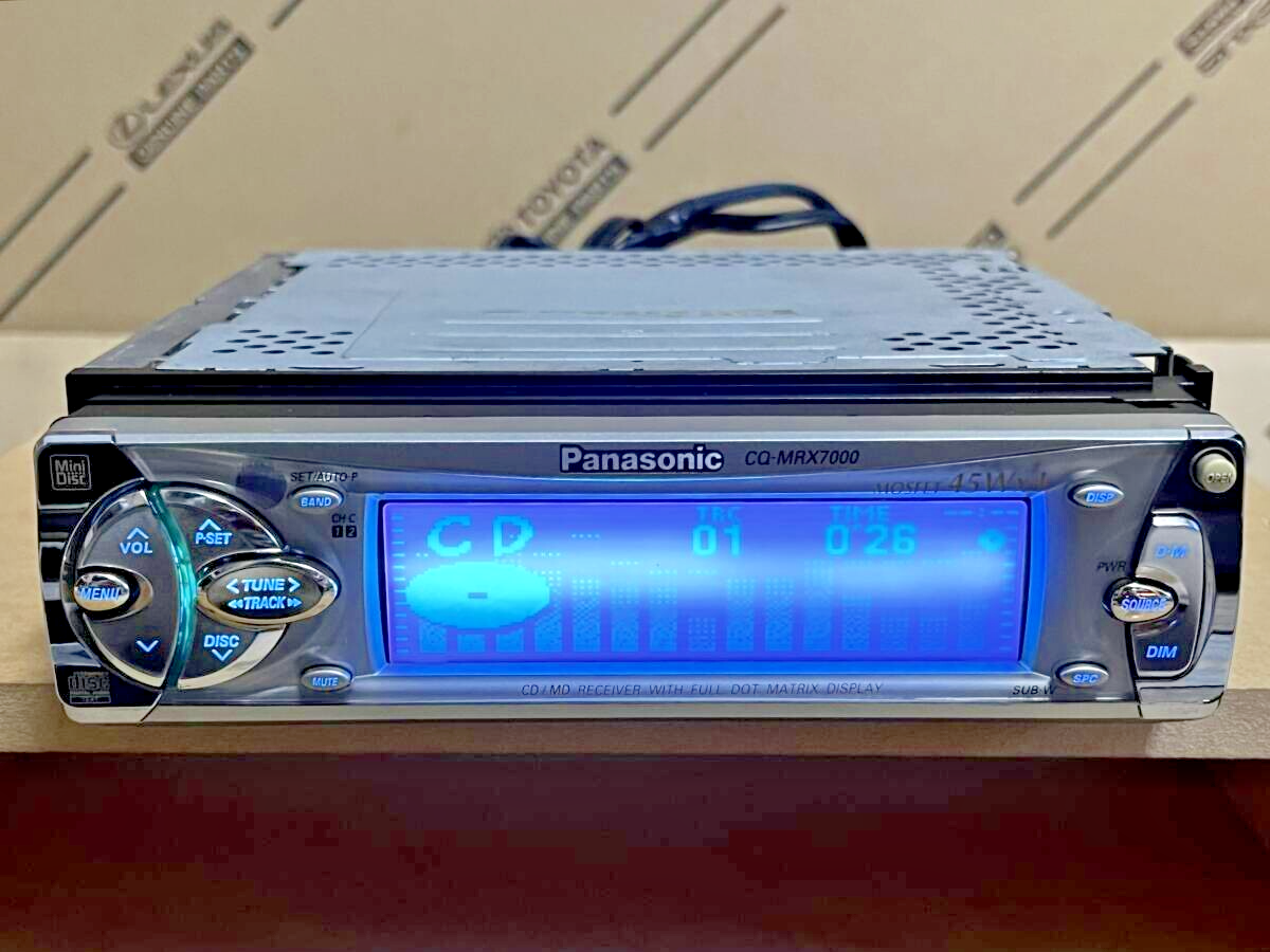 CD/MDプレイヤー(panasonic) Panasonic CQ-MRX7000D 1DIN MD/CD Player DSP/EQ/AUX for sale