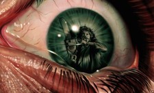 NON APRITE QUELLA PORTA - LOCANDINA HORROR QUADRO POSTER LUCIDO ADESIVO