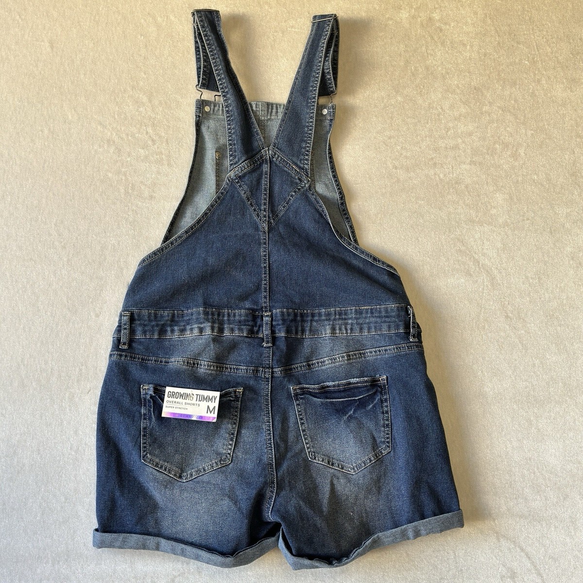 BRAND NEW Gemma Rae Size M Maternity, Growing Tummy Overall Shorts  Stretch