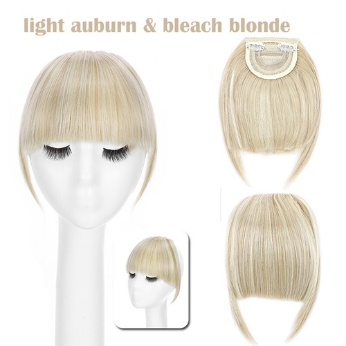 Neat Bangs Clip in on Hair Extensions Thick Thin Fringe As Human Front Hairpiece - Picture 36 of 69