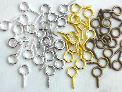 20x Schraubösen Ringschrauben 6,5x13mm Anhänger Ösenschraube Stiftösen Basteln