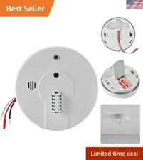 Heat Detector, Hardwired with Battery Backup & 2 LEDs, Interconnect Capabilit...