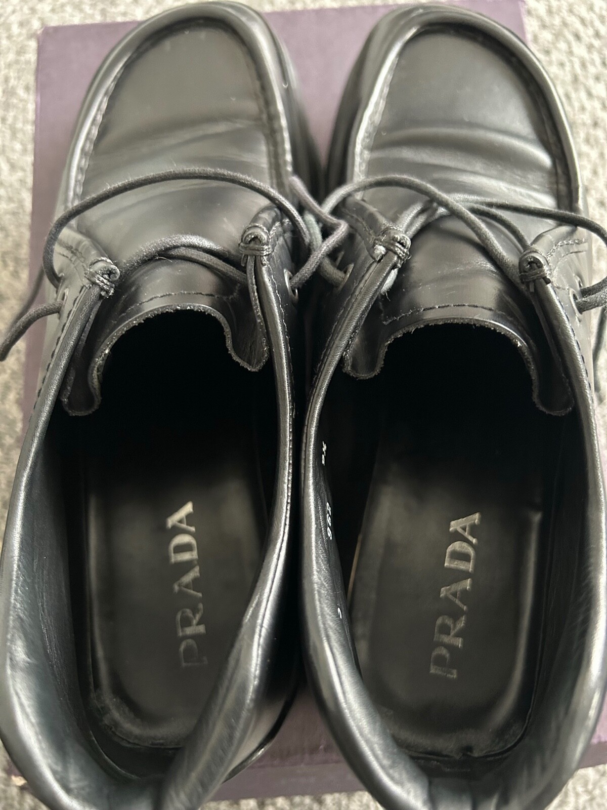 Prada Mens Black Leather Chukka Boots UK 9.5 Genuine eBay