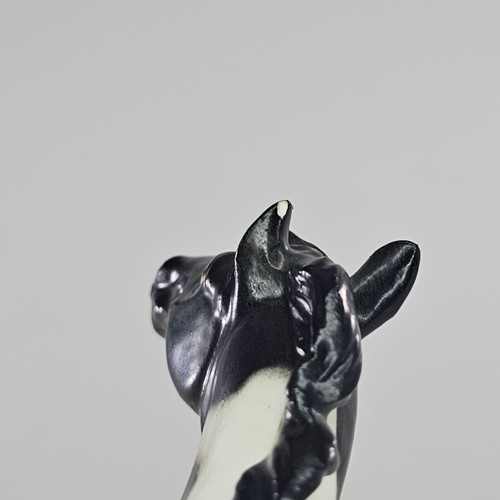Vintage Victoria Ceramics Horse Figurine Black White Pinto Ceramic Japan *Chips* - Picture 9 of 11
