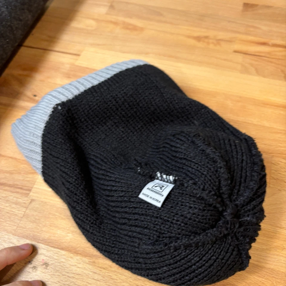 Gorra Polaris Talla Única Negra Gris Deportes de Motor Tejido Invierno Sombrero Foto 4 de 4