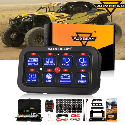 AUXBEAM 8 Gang Switch Panel LED Auxiliary Lights Control For Can Am Maverick X3