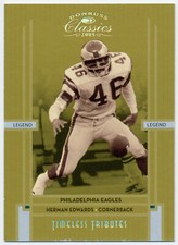 2005 Donruss Classics Timeless Tributes Gold HERMAN EDWARDS #137 Eagles SP #/25