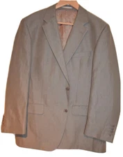 JAEGER SMART REGULAR FIT BROWN COTTON/LINEN SPORTS JACKET UK 44's EU 54's