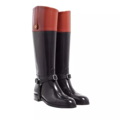 GUCCI Harness Knee Boot Black/Amber Honey EU 35