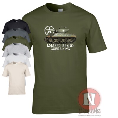 M4A3E2 Jumbo Cobra King Sherman tank t-shirt military WW2 vehicle WWII WoT