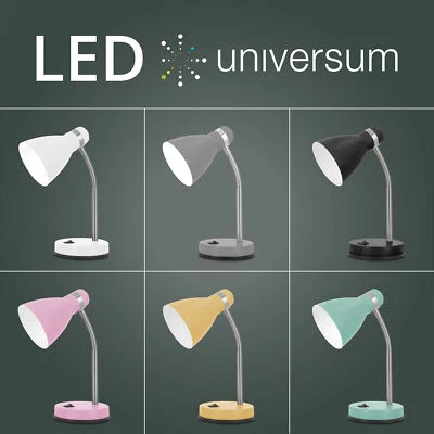 LED UNIVERSUM Tischleuchte Jasmin E27 max. 40W Metall verstellbar Tischlampe Leselampe 30cm