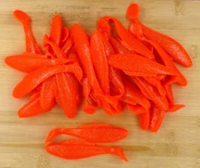(30) Luck-E-Strike Shad Minnow Swimbait 4" Fluorescent Orange Bulk Lot Brand New