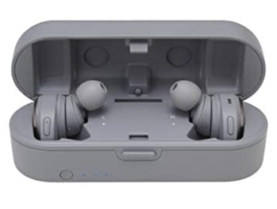 audio-technica truly wireless in-ear headphones ath-ckr7twgy. Grey.
