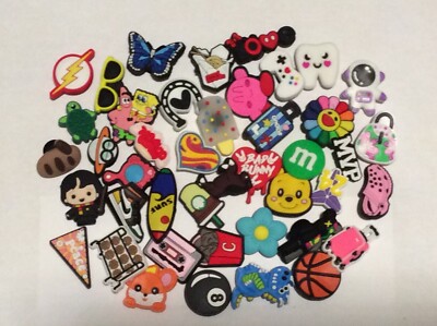 50 Mixed Pvc Shoe Charms Lot Different Charm  For Croc Jibbitz Wristband Wow