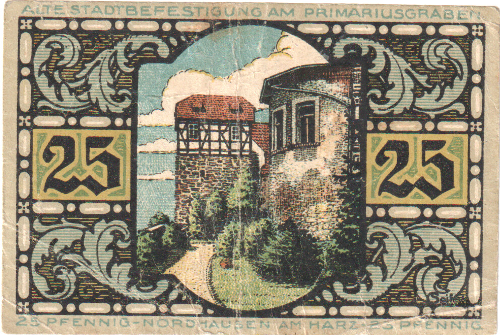 328488] Banknote, Germany, Nordhausen Stadt, 25 Pfennig, batiment