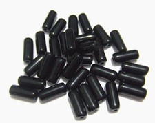 40pz  perline tubo  in vetro 10x 4mm colore nero bijoux