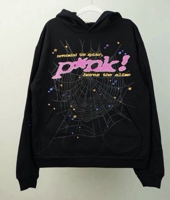Sp5der P*nk V1 Hoodie 'Black' Size Small - Brand New - Ships Fast