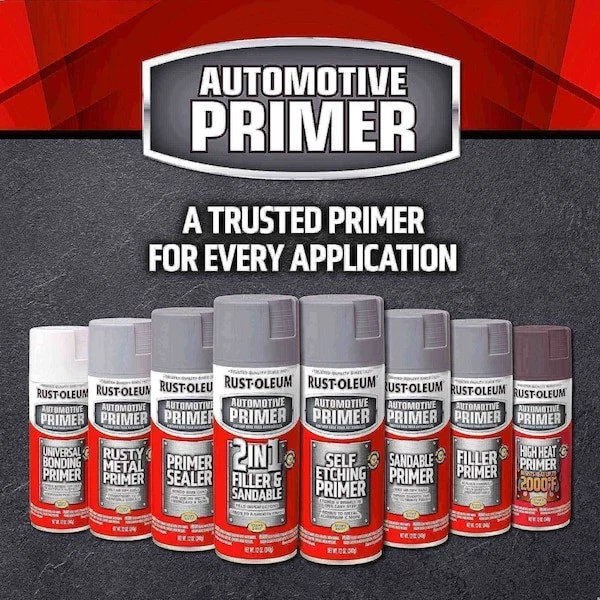 Spray imprimación lijable automotriz Rust-Oleum 249418, negro, 12 OZ Foto 4 de 4