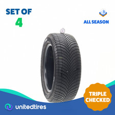 Set Of 4 Used 23555r17 Michelin Crossclimate 2 99h - 7.5-832 Set Of 4 Used 23555r17 Michelin Crossclimate 2 99h - 7.5-832
