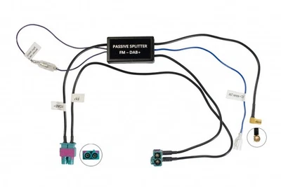 Pour VW Tiguan 5N Antenne DAB+ Splitter Double 2x Fakra SMB Adaptateur - Photo 1/2