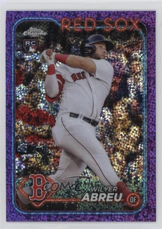 2024 Topps Chrome Purple Speckle Refractor /299 Wilyer Abreu #165 Rookie RC f3f