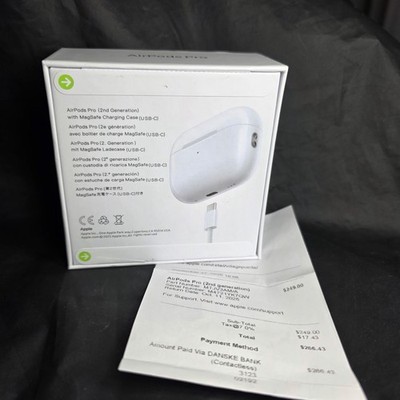 Apple AirPods Pro (2nd Gen) MagSafe USB-C Charging Case, White, Bluetooth