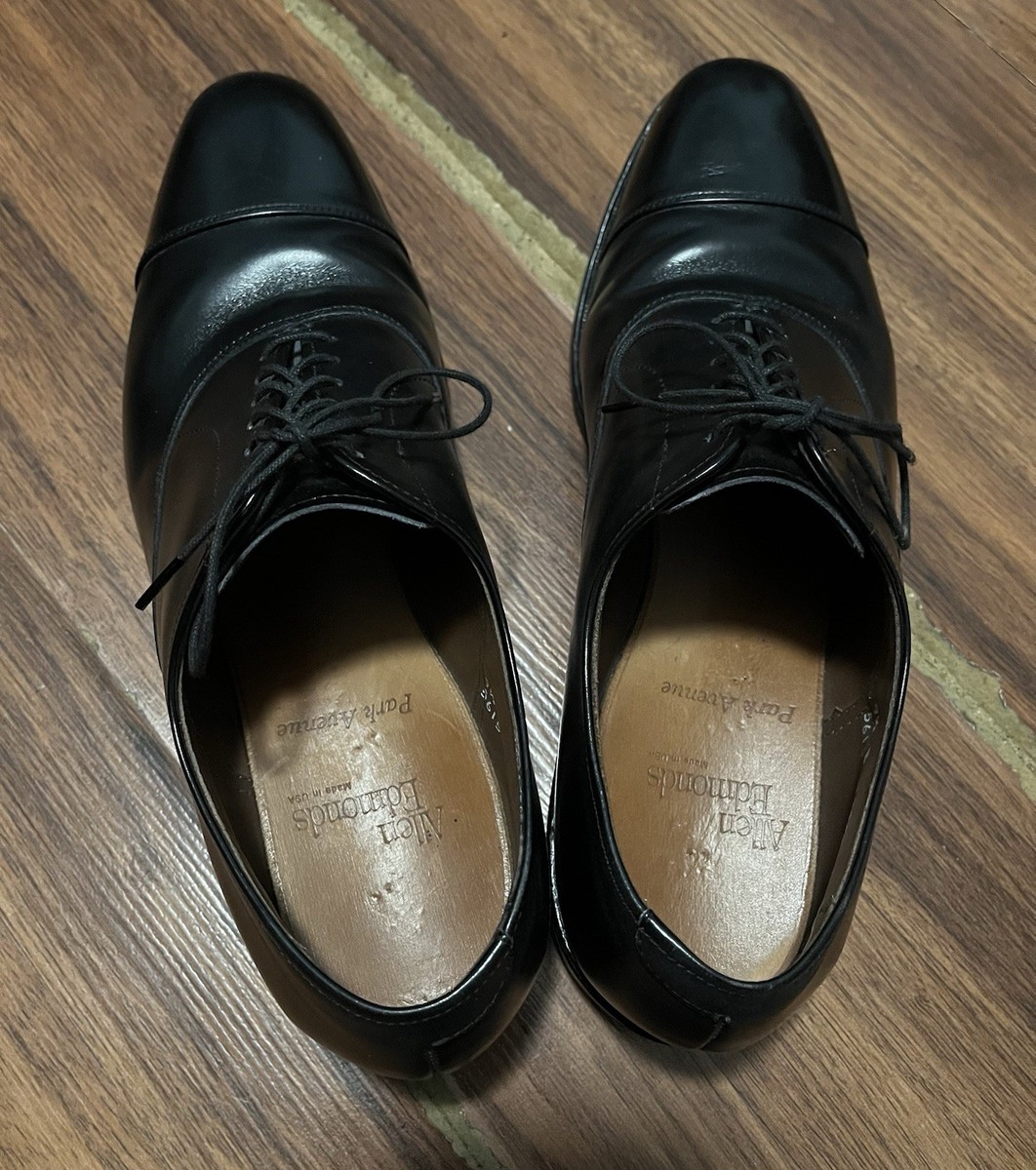 Allen Edmonds Park Avenue 9.5 B Cap Toe Oxford Dress Shoes Black