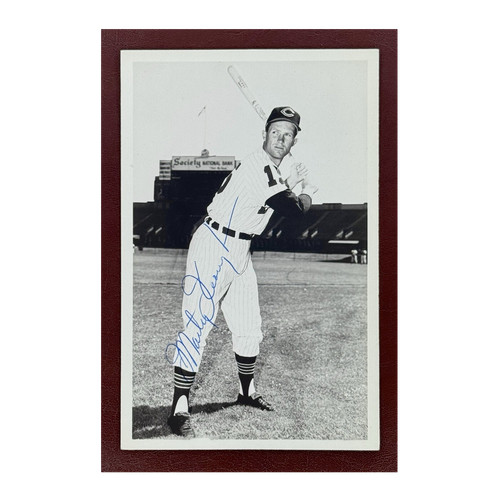 1960 Marty Keough *SIGNED* Cleveland Indians Photo Postcard (3.5x5.5) ~RARE