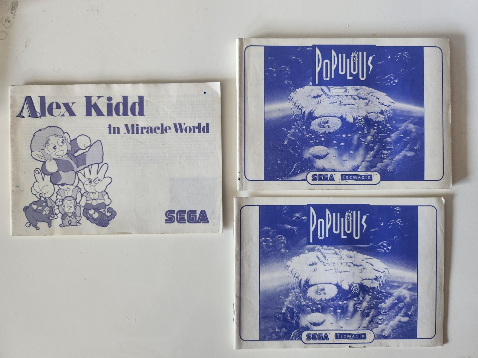 Notices Populous Alex Kidd Master System Sega