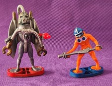 2 SPACE ALIEN figures lot 3 Plastic toy soldier 1981 BRITAINS ENGLAND Stargard